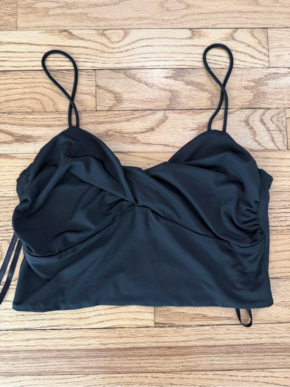 Lovers + Friends Black Spaghetti Strap Crop Cami